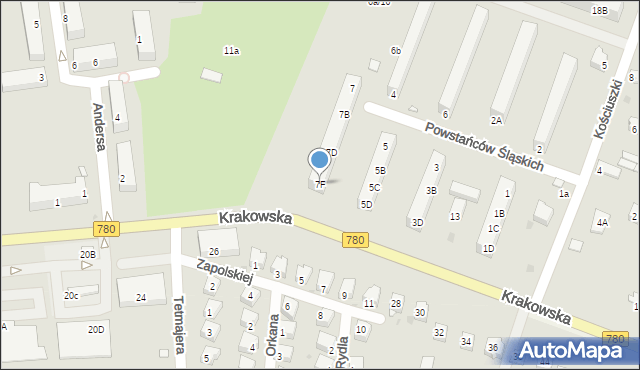 Chełmek, Powstańców Śląskich, 7F, mapa Chełmek