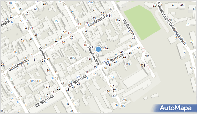 Chełmno, Poprzeczna, 25, mapa Chełmno