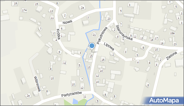 Chlewiska, Południowa, 17, mapa Chlewiska