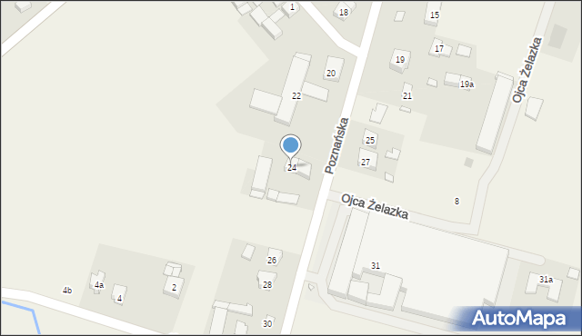 Chludowo, Poznańska, 24, mapa Chludowo