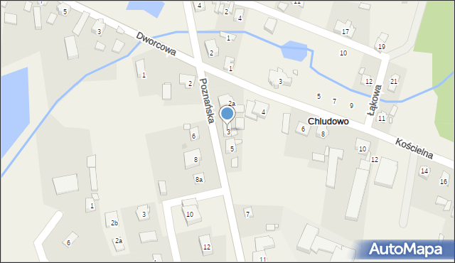 Chludowo, Poznańska, 3, mapa Chludowo