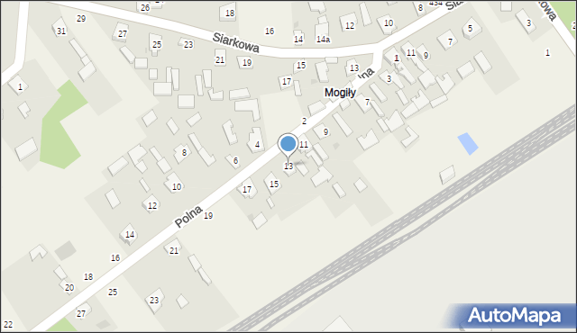 Chmielów, Polna, 13, mapa Chmielów