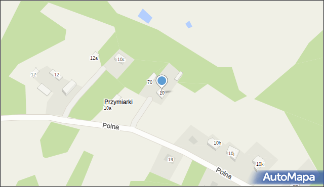 Chojne, Polna, 10, mapa Chojne