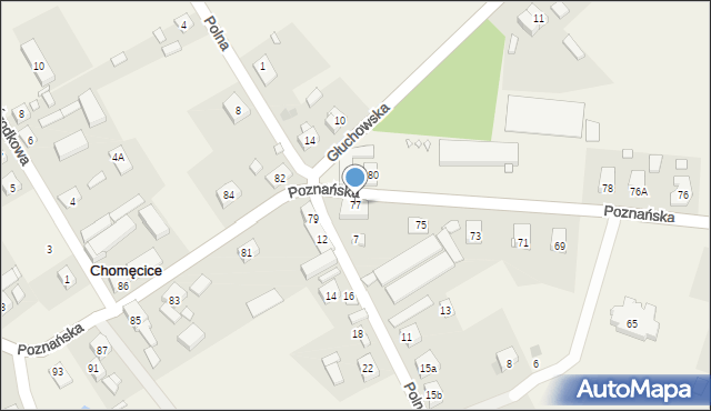 Chomęcice, Poznańska, 77, mapa Chomęcice