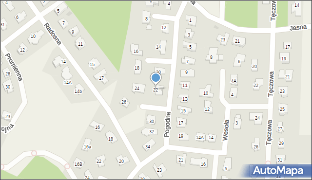 Chotomów, Pogodna, 22, mapa Chotomów