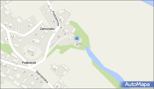 Chroberz, Podzamcze, 14, mapa Chroberz