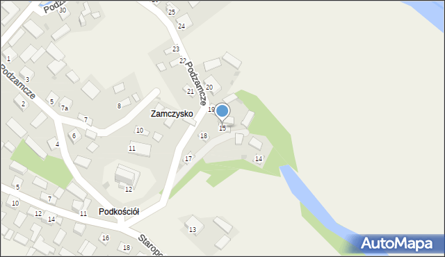 Chroberz, Podzamcze, 15, mapa Chroberz