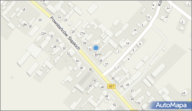 Chróścice, Powstańców Śląskich, 33, mapa Chróścice