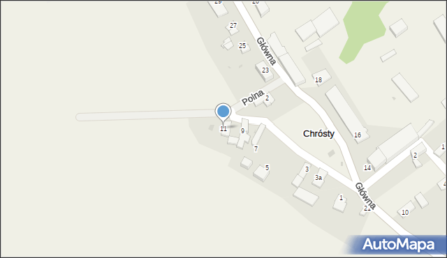 Chrósty, Polna, 11, mapa Chrósty