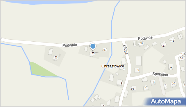 Chrząstowice, Podwale, 55, mapa Chrząstowice