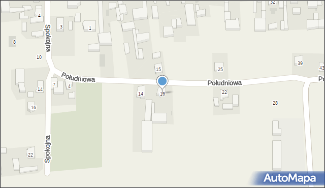 Chwaliszew, Południowa, 16, mapa Chwaliszew