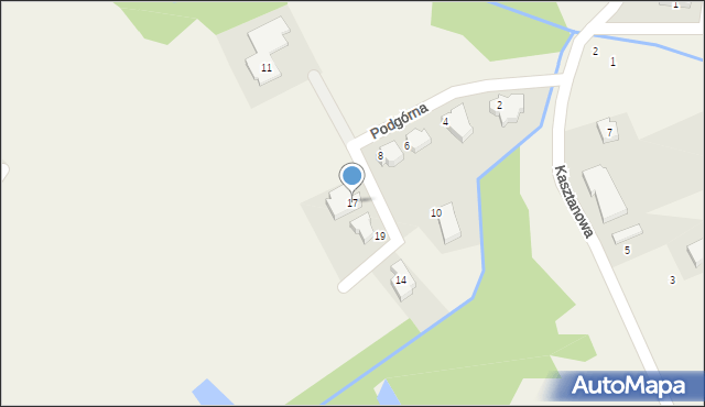 Chyby, Podgórna, 17, mapa Chyby