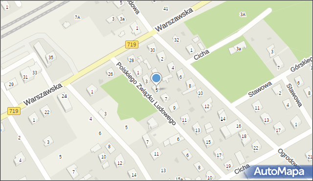 Chylice-Kolonia, Polskiego Związku Ludowego, 5, mapa Chylice-Kolonia