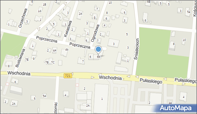 Chyliczki, Poprzeczna, 6A, mapa Chyliczki