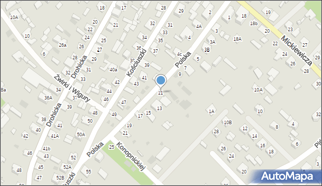 Ciechanowiec, Polska, 11, mapa Ciechanowiec