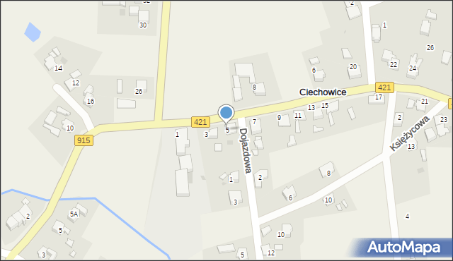 Ciechowice, Powstańców Śląskich, 5, mapa Ciechowice