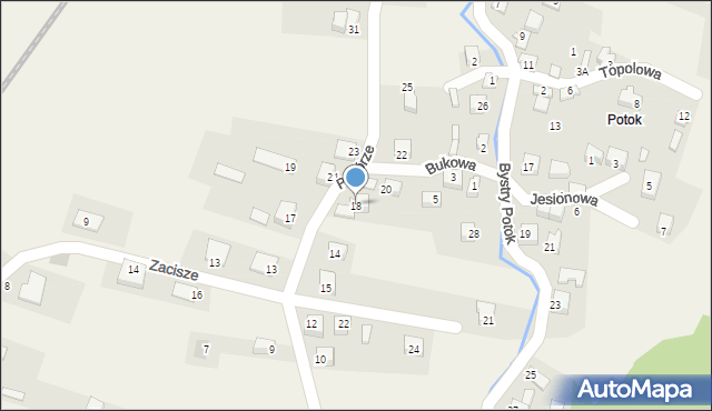 Cięcina, Pogórze, 18, mapa Cięcina