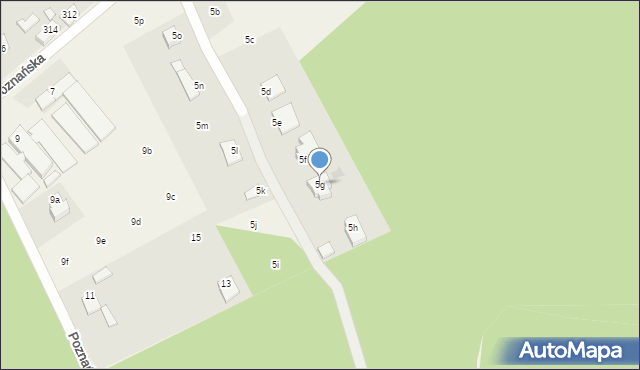 Cierpice, Poznańska, 5g, mapa Cierpice