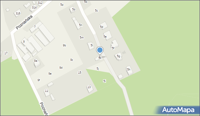 Cierpice, Poznańska, 5k, mapa Cierpice