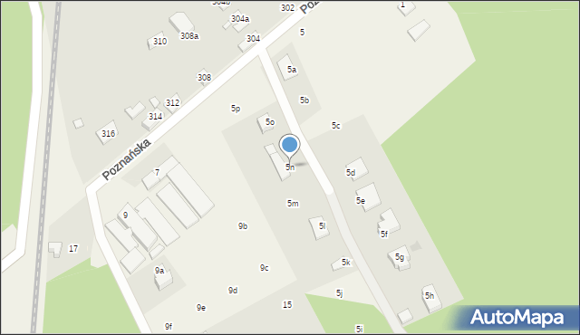 Cierpice, Poznańska, 5n, mapa Cierpice