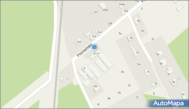 Cierpice, Poznańska, 7, mapa Cierpice