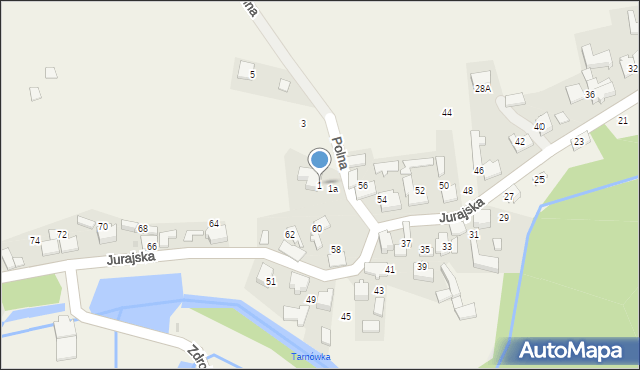 Cieślin, Polna, 1, mapa Cieślin