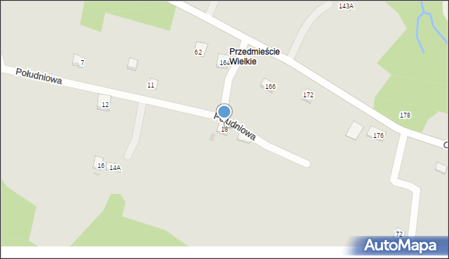 Ciężkowice, Południowa, 18, mapa Ciężkowice