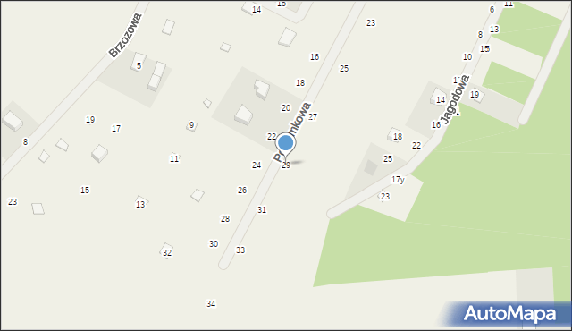 Cis, Poziomkowa, 29, mapa Cis