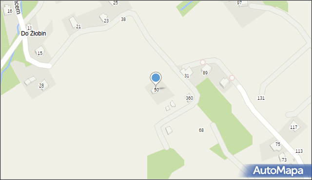 Cisownica, Pod Kopieńcem, 50, mapa Cisownica