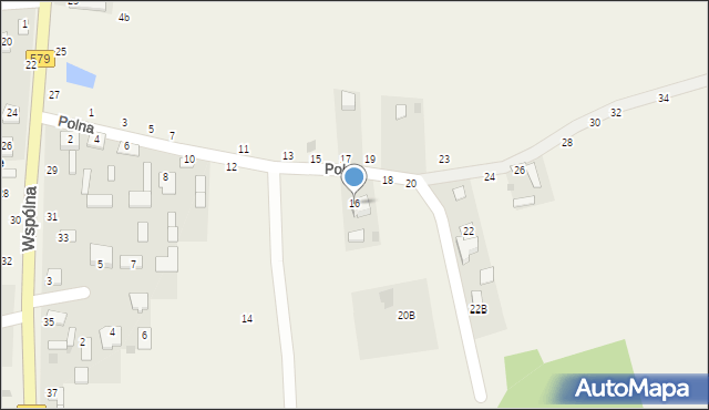 Cybulice Duże, Polna, 16, mapa Cybulice Duże