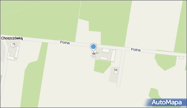 Cyganka, Polna, 55, mapa Cyganka
