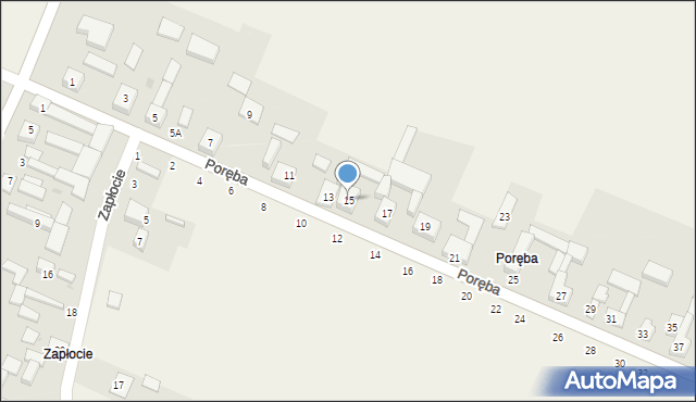 Cynków, Poręba, 15, mapa Cynków