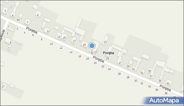 Cynków, Poręba, 21, mapa Cynków