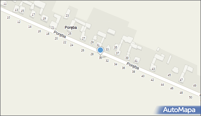 Cynków, Poręba, 30, mapa Cynków