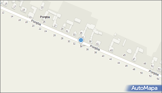 Cynków, Poręba, 34, mapa Cynków