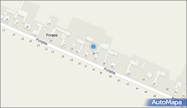 Cynków, Poręba, 35, mapa Cynków