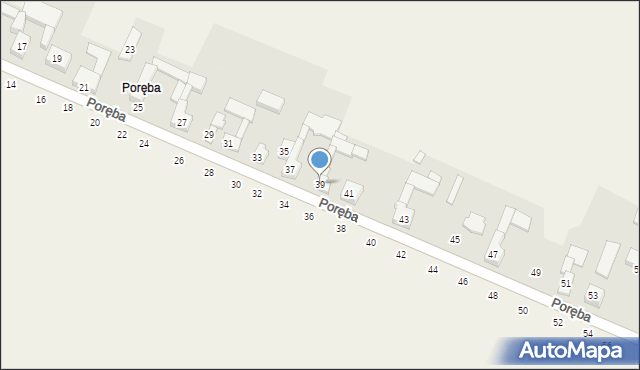 Cynków, Poręba, 39, mapa Cynków