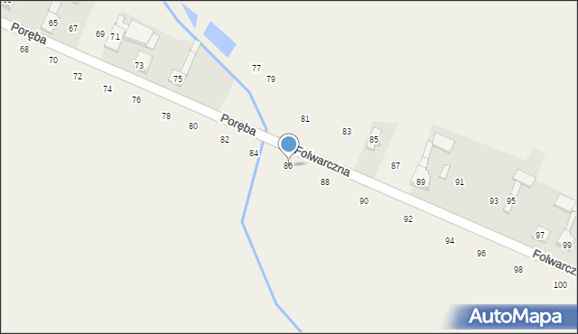 Cynków, Poręba, 86, mapa Cynków