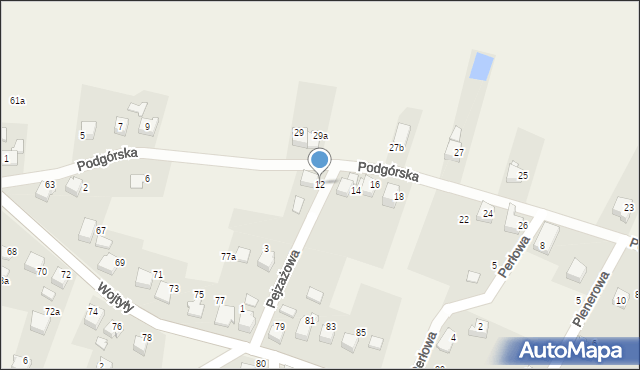 Czaniec, Podgórska, 12, mapa Czaniec