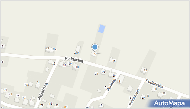 Czaniec, Podgórska, 27, mapa Czaniec