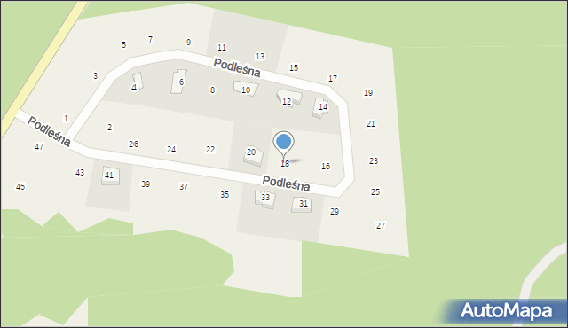 Czapielsk, Podleśna, 18, mapa Czapielsk