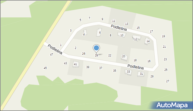 Czapielsk, Podleśna, 24, mapa Czapielsk