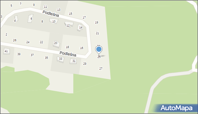 Czapielsk, Podleśna, 25, mapa Czapielsk