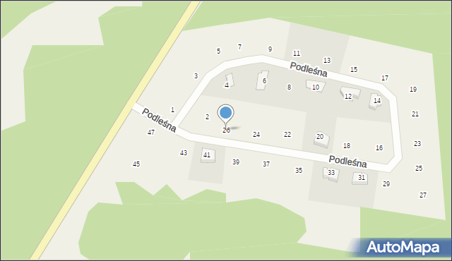 Czapielsk, Podleśna, 26, mapa Czapielsk