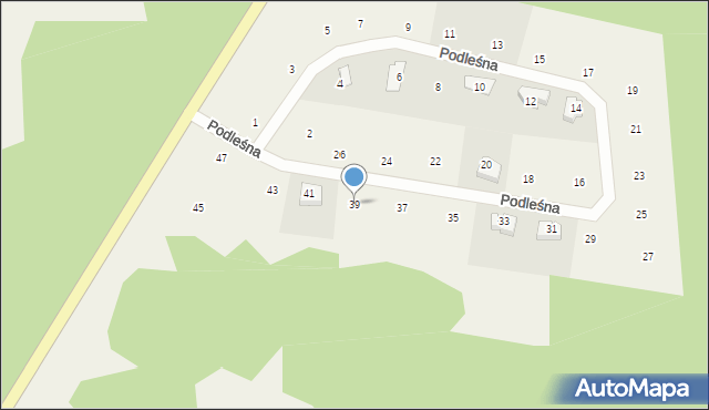 Czapielsk, Podleśna, 39, mapa Czapielsk