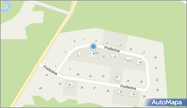 Czapielsk, Podleśna, 6, mapa Czapielsk