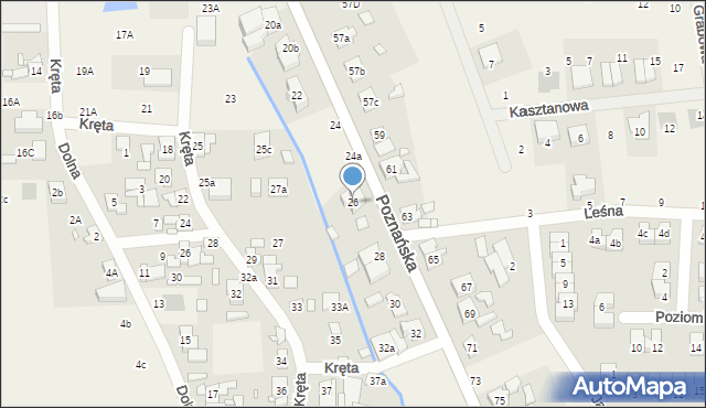 Czapury, Poznańska, 26, mapa Czapury