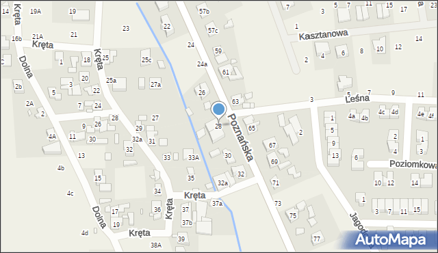 Czapury, Poznańska, 28, mapa Czapury