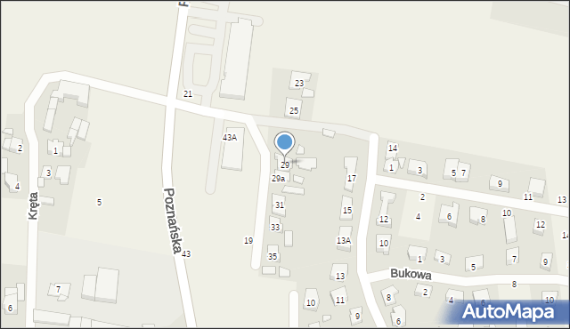 Czapury, Poznańska, 29, mapa Czapury