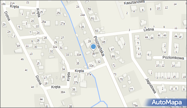 Czapury, Poznańska, 30, mapa Czapury